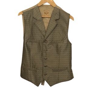 Vintage WAH Maker Vest Cowboy Frontier Clothing Made In USA Sz M